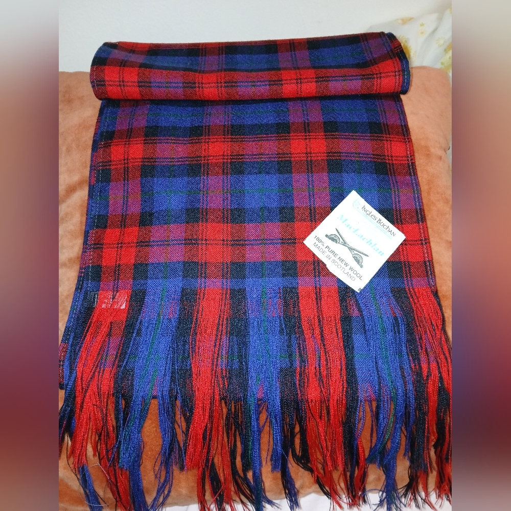 Vintage Ingles Buchan MacLachlan Scarf Classic Tartan